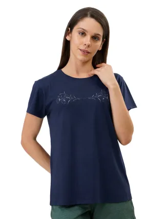 Cotton Blend Sleep T-shirt - Navy