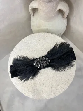 Feather And Diamante Belt