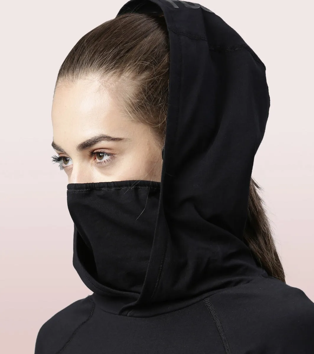 Hooded Mask Tee|Dry Fit Cotton Tee With Hood & Mask