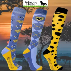 Hy Equestrian Chico the Cheetah Socks (Pack of 3)