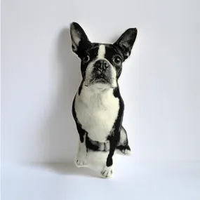 SILKSCREEN BOSTON TERRIER PILLOW