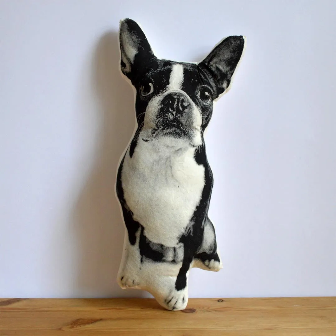 SILKSCREEN BOSTON TERRIER PILLOW